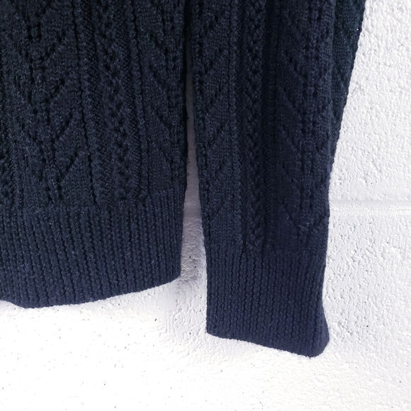 Lauren Ralph Lauren Fair Isle Sweater Mohair Wool Women’s Small Black Purple - Picture 5 of 8